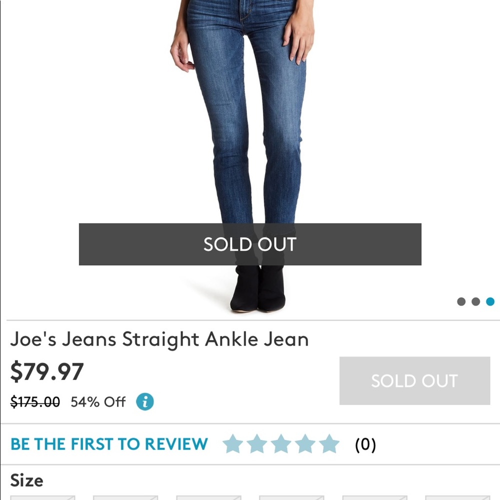 Joe’s jeans straight ankle skinny jeans- like new